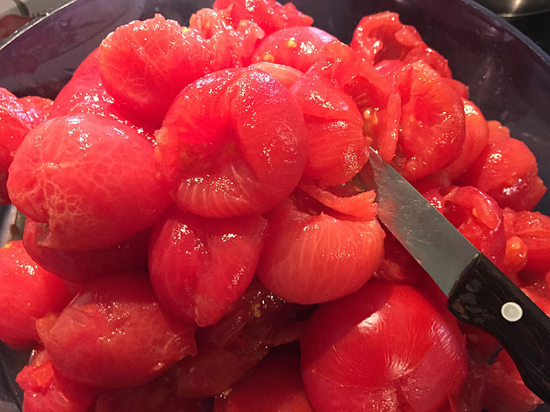 Tomaten einkochen schälen häuten
