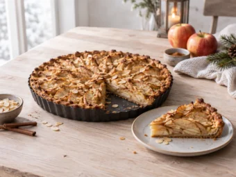 Bild zu: Bratapfel-Tarte mit Zimt und Mandeln: knusprig, fruchtig und einfach gebacken