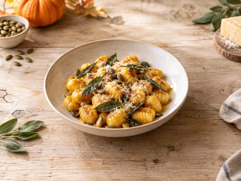 Bild zu: Kürbis-Gnocchi mit Salbeibutter: zartes Rezept mit Hokkaido