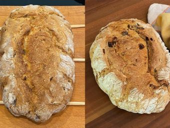 Mediterranes Brot mit Oliven und getrockneten Tomaten